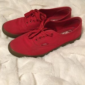 Vans red shoes